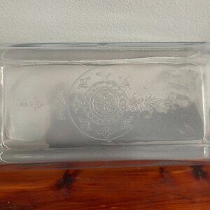 Vintage FIRE KING Loaf Pan Glass Sapphire Blue Philbe 9 x 5  Bread Baking Dish